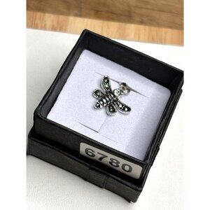 Dragonfly Pendant  Silver With Crystal Stone In Gift Box